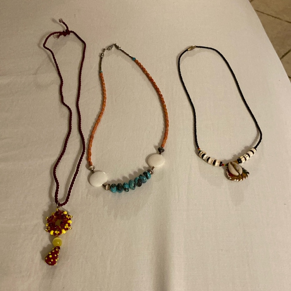 3 Tribal Style Necklaces